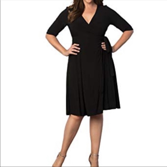 Kiyonna Dresses & Skirts - Kiyonna faux wrap little black dress